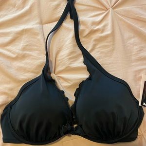 NWT, VictoriasSecret Ruffle Halter Swim Top